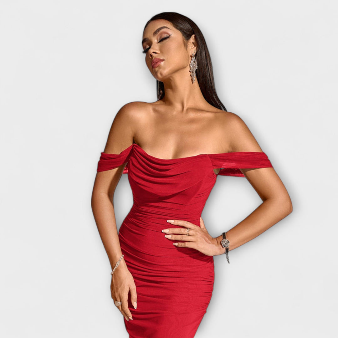 Marini | Abito bodycon con spalle scoperte