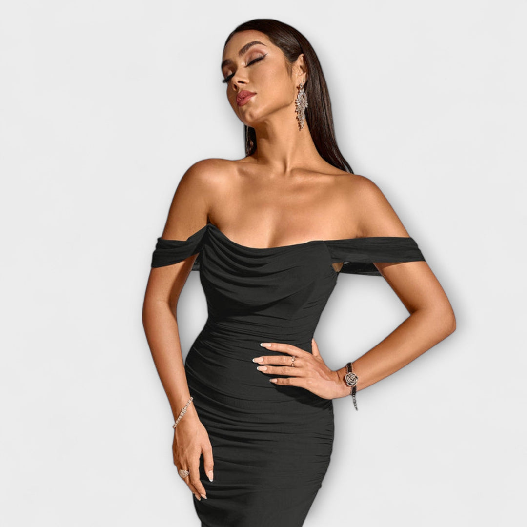 Marini | Abito bodycon con spalle scoperte