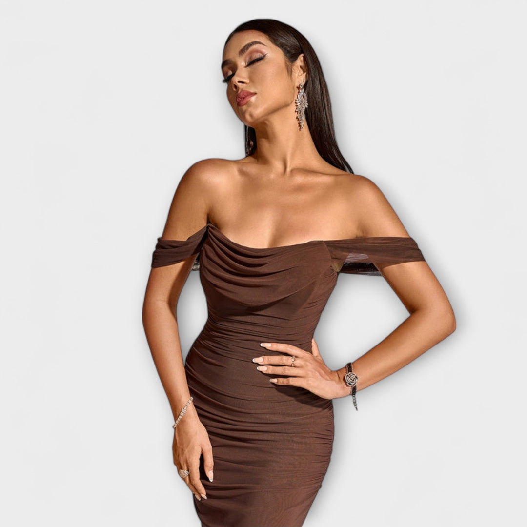 Marini | Abito bodycon con spalle scoperte