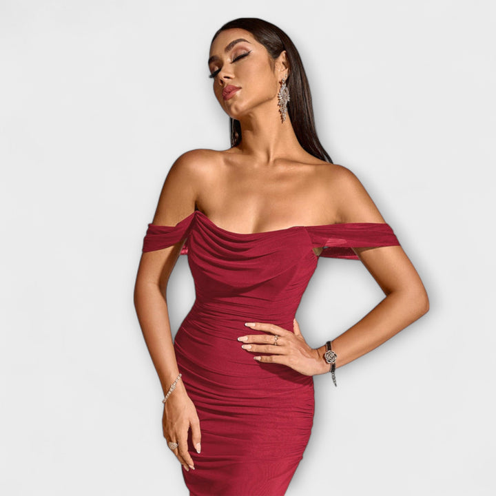 Marini | Abito bodycon con spalle scoperte