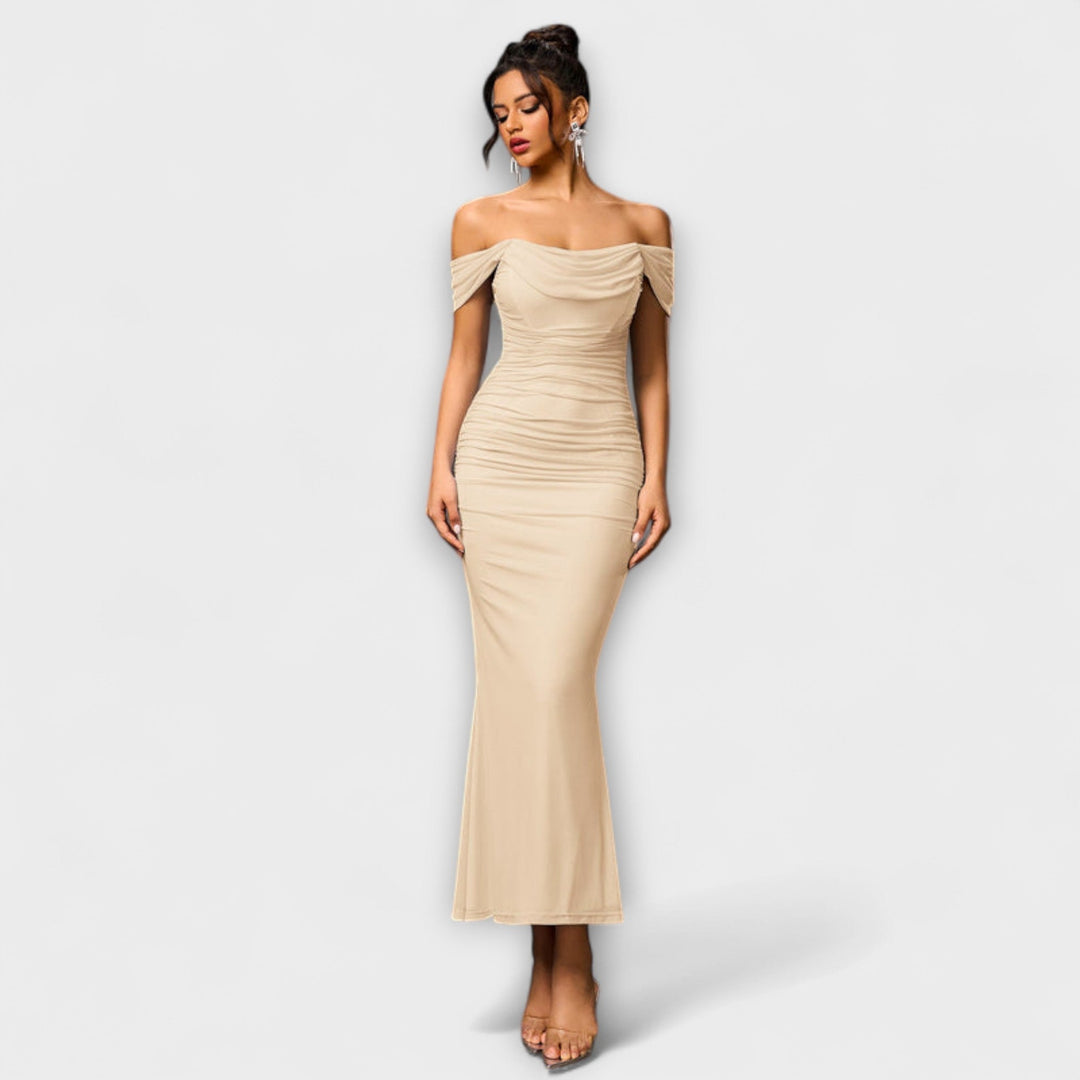 Marini | Abito bodycon con spalle scoperte