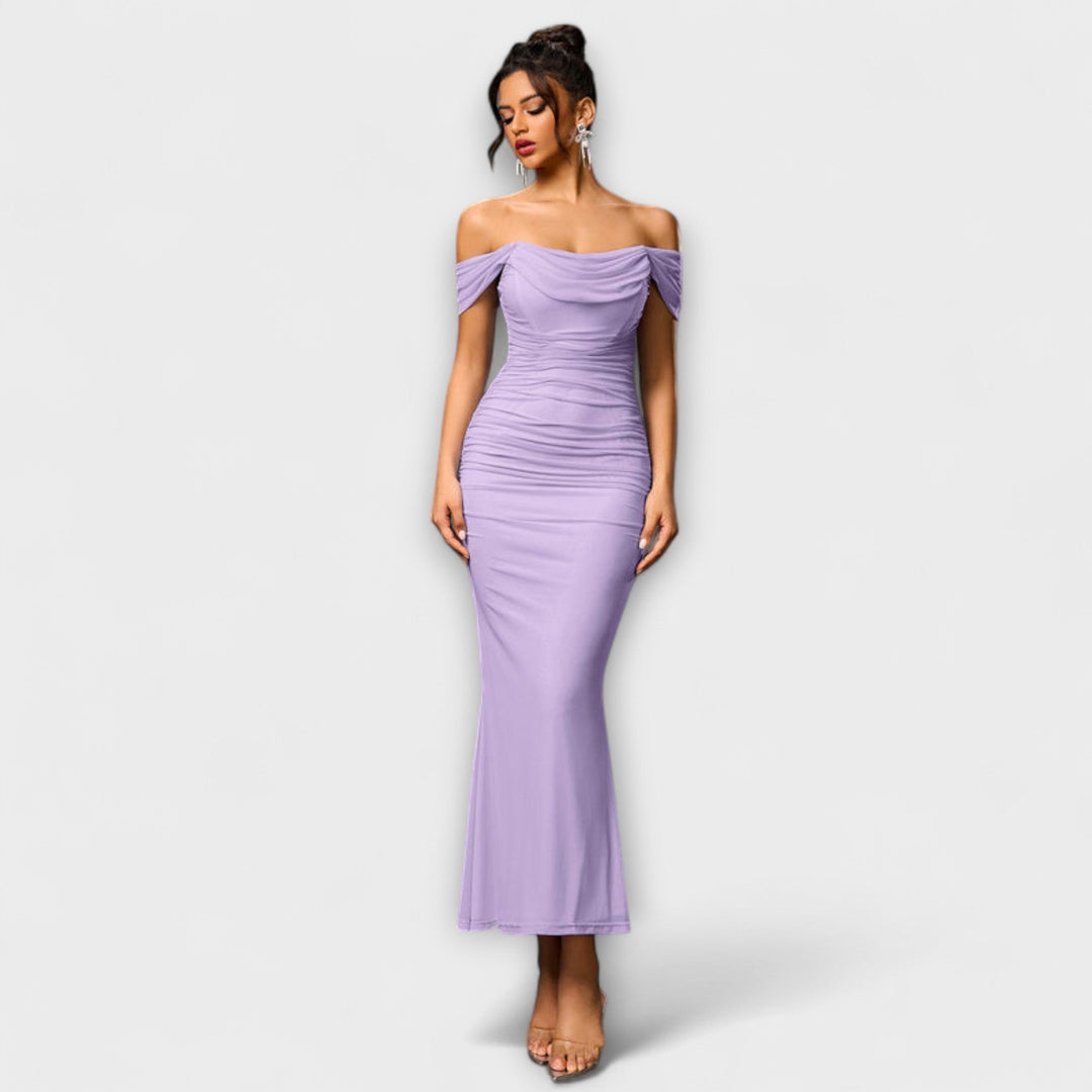 Marini | Abito bodycon con spalle scoperte