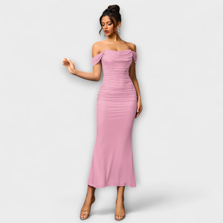 Marini | Abito bodycon con spalle scoperte