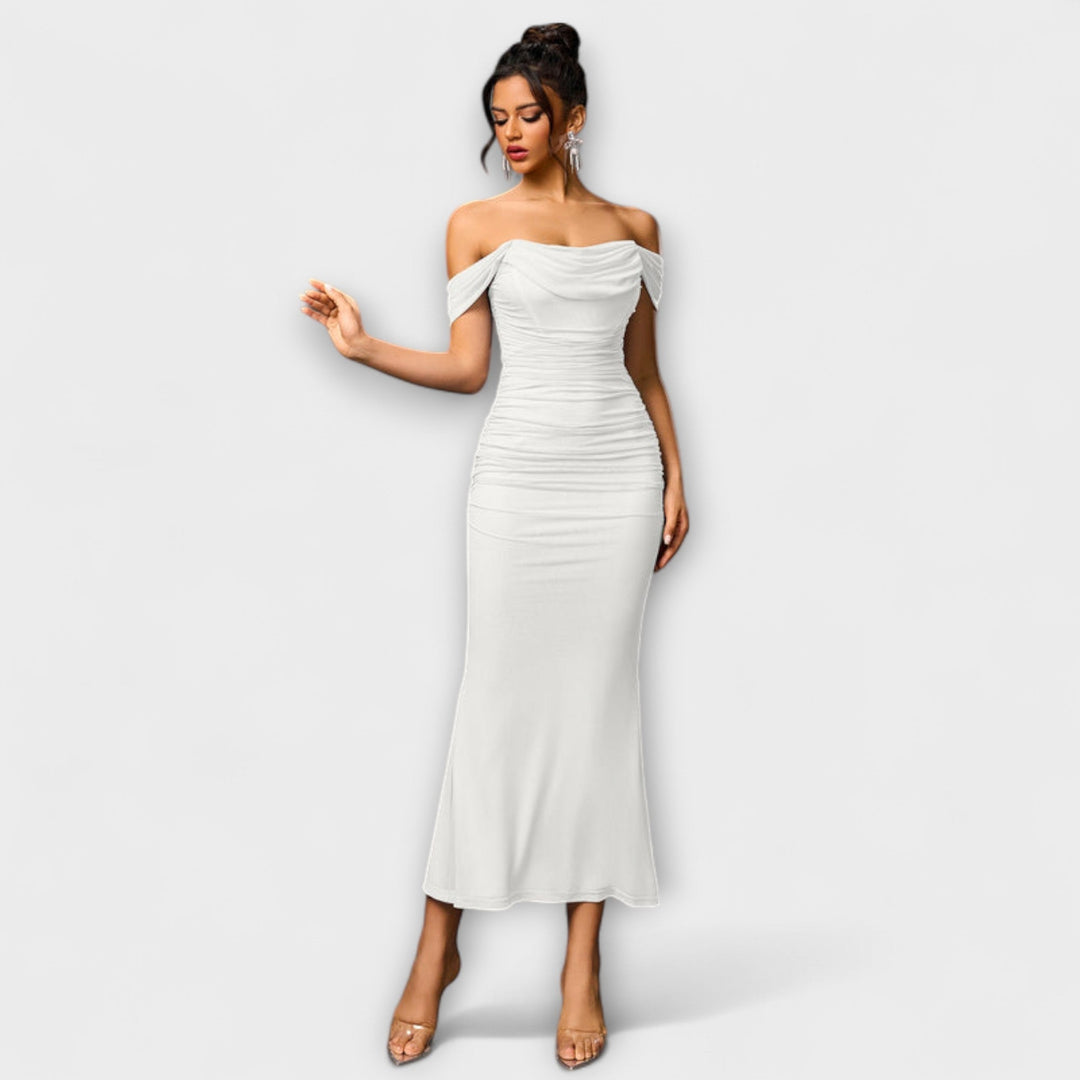 Marini | Abito bodycon con spalle scoperte