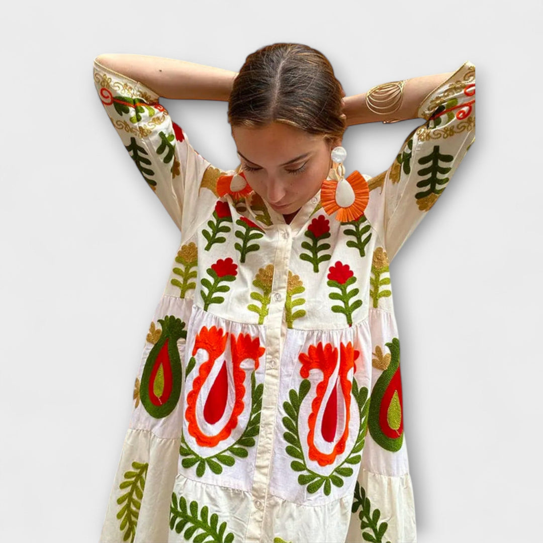 Marini | Raffinato vestito floreale da donna