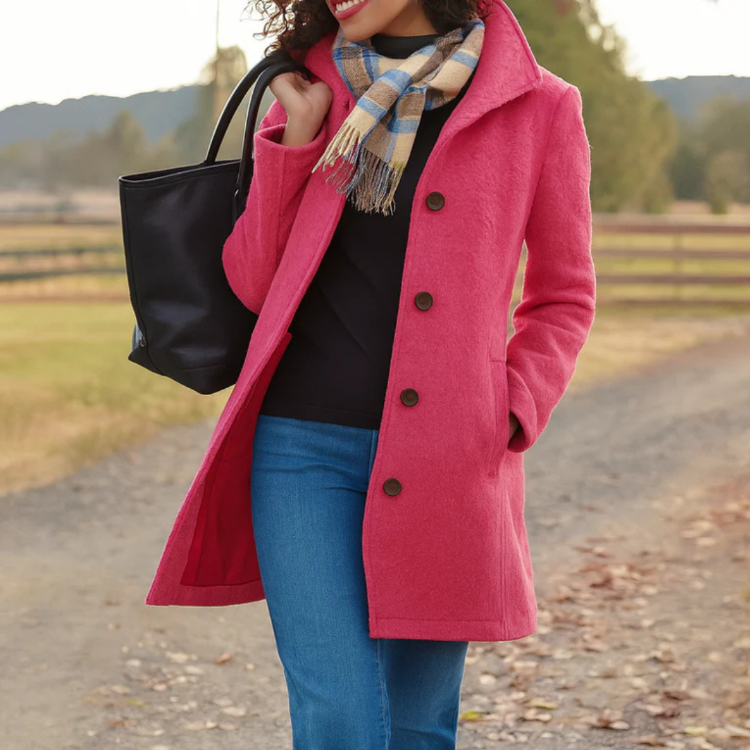 Margaret™ – Timeless Wool Button Coat