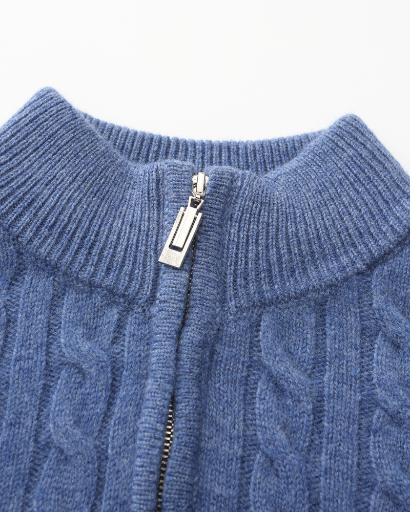 Marini | Raffinato mezzo zip in cashmere