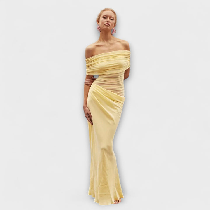 Marini | Abito elegante con rouches da donna