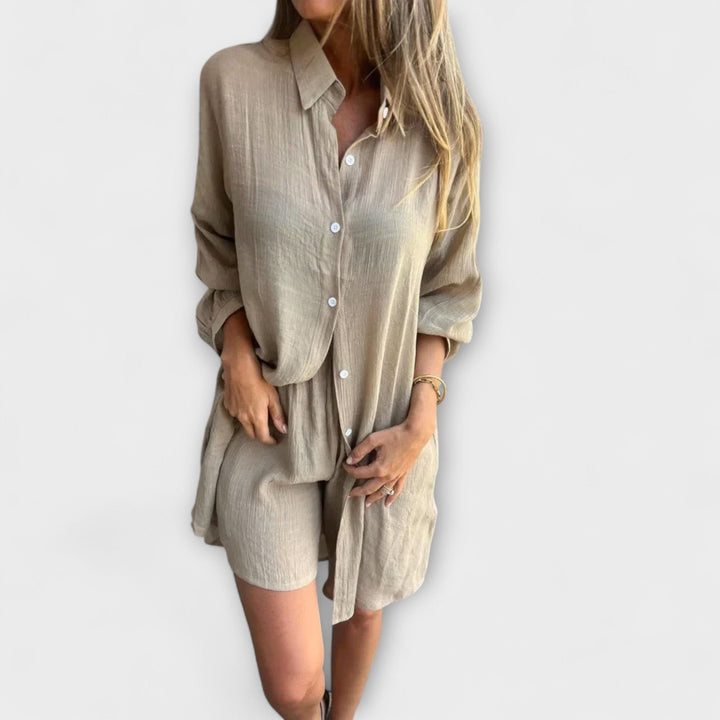 Marini | Set elegante di blusa e pantaloni