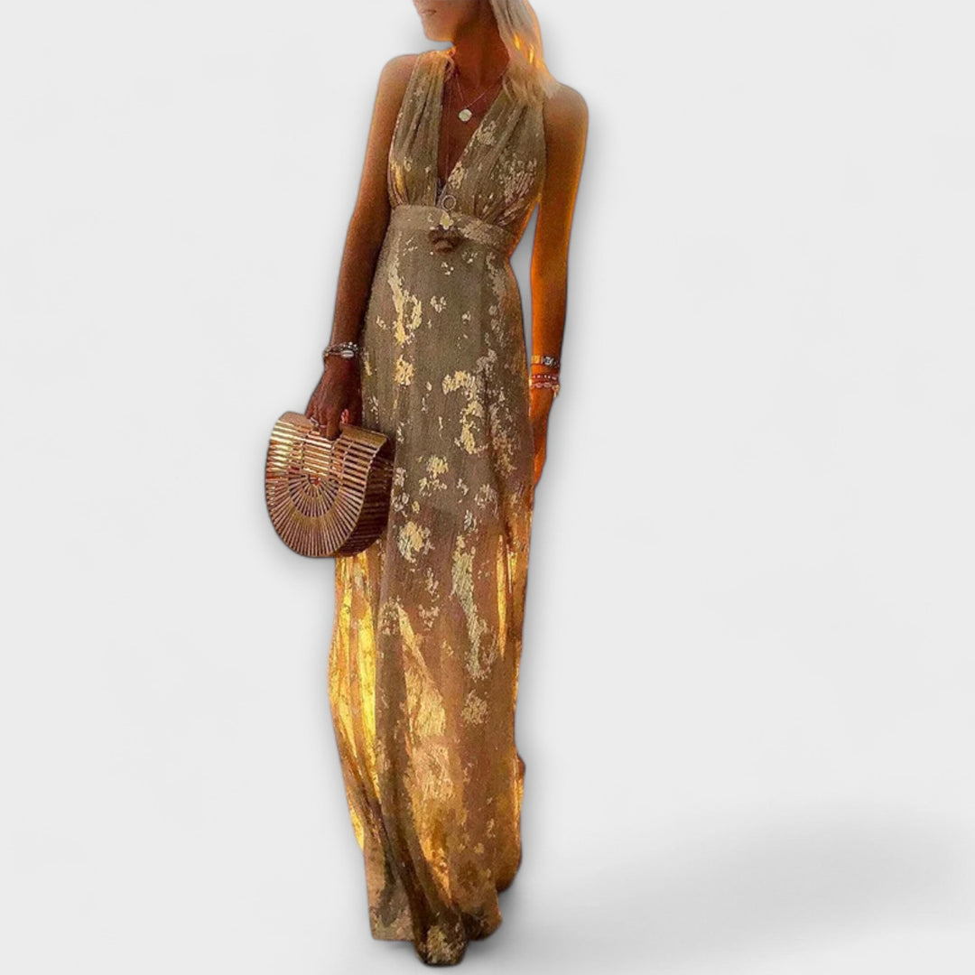 Marini | Abito fluido con paillettes eleganti