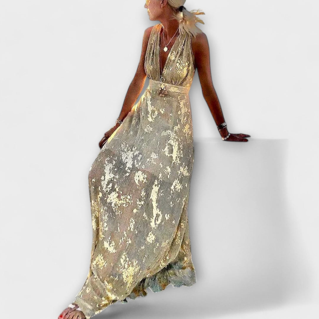 Marini | Abito fluido con paillettes eleganti
