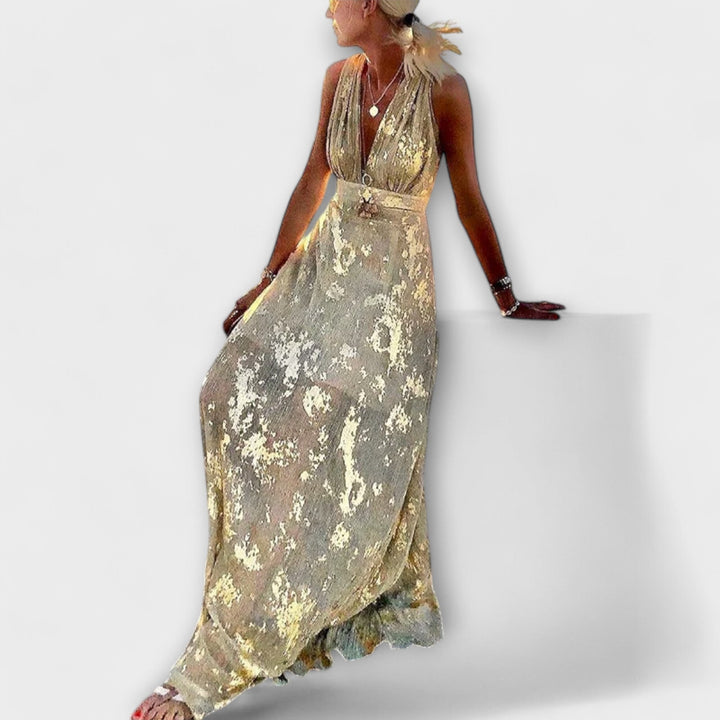 Marini | Abito fluido con paillettes eleganti