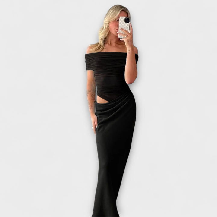Marini | Abito elegante con rouches da donna