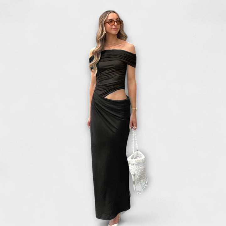 Marini | Abito elegante con rouches da donna