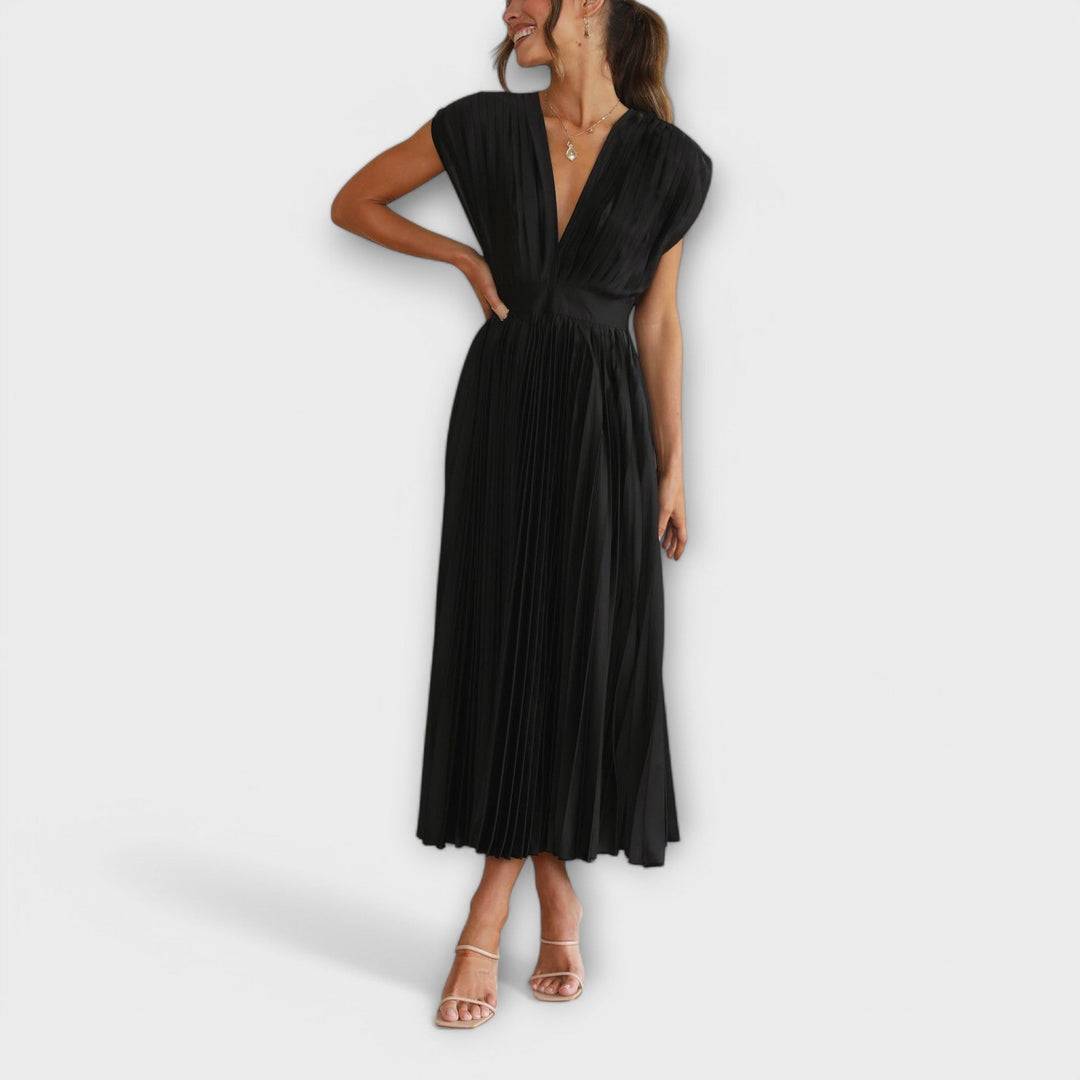 Marini | Abito elegante con pieghe da donna
