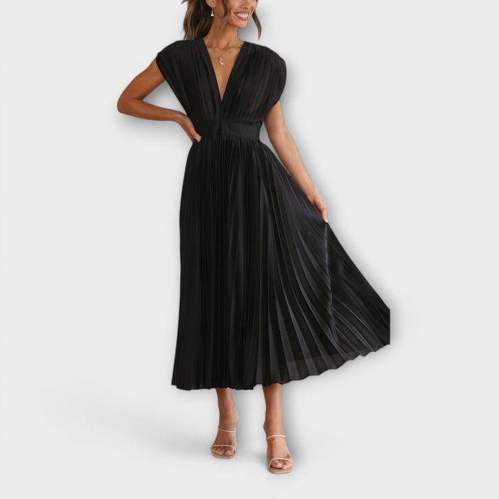 Marini | Abito elegante con pieghe da donna