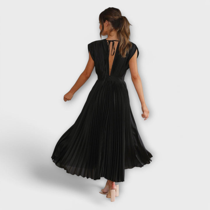 Marini | Abito elegante con pieghe da donna