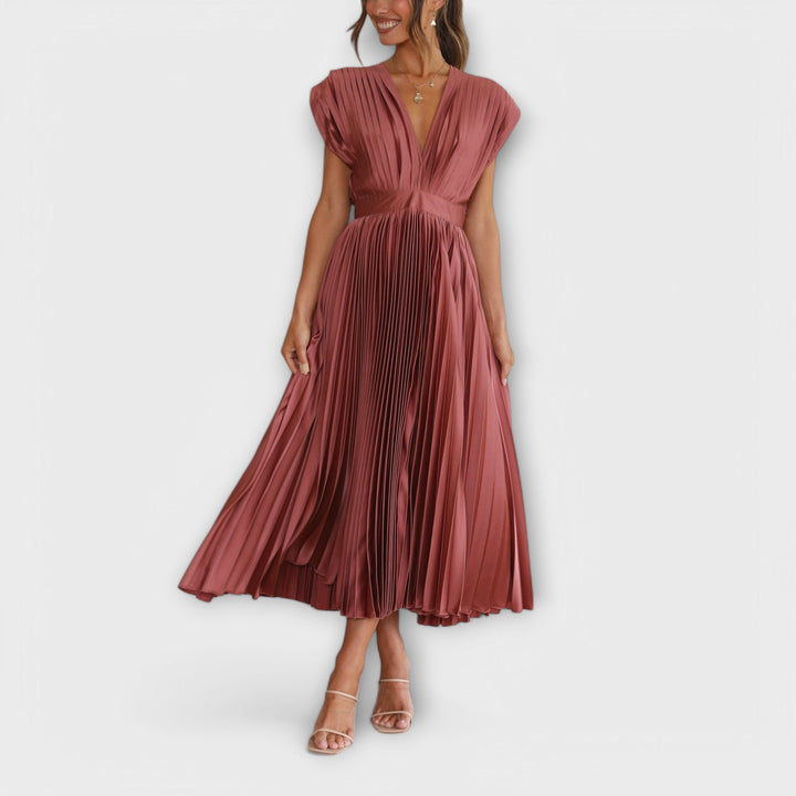 Marini | Abito elegante con pieghe da donna
