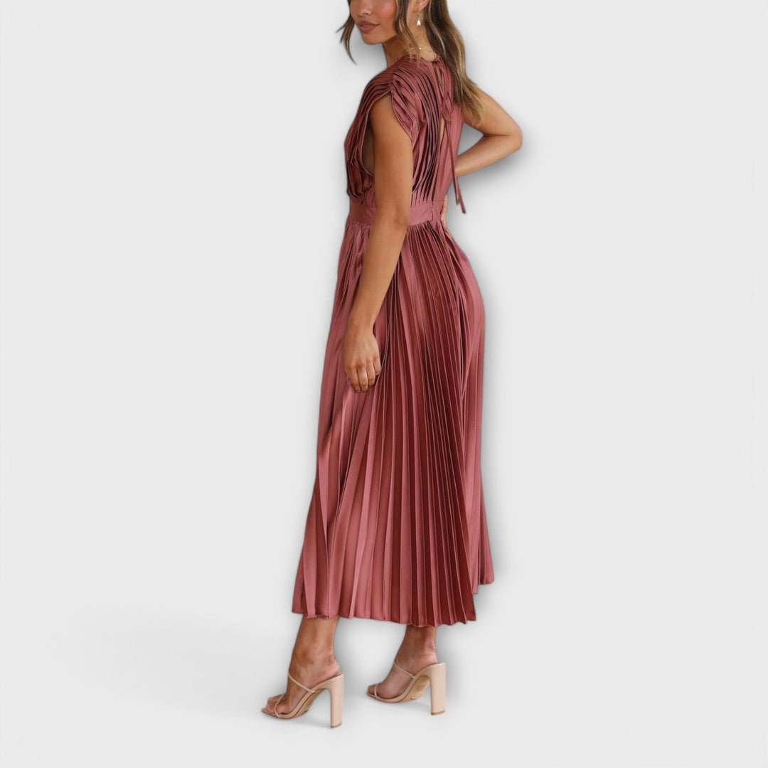 Marini | Abito elegante con pieghe da donna