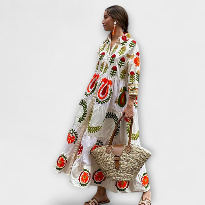 Marini | Raffinato vestito floreale da donna