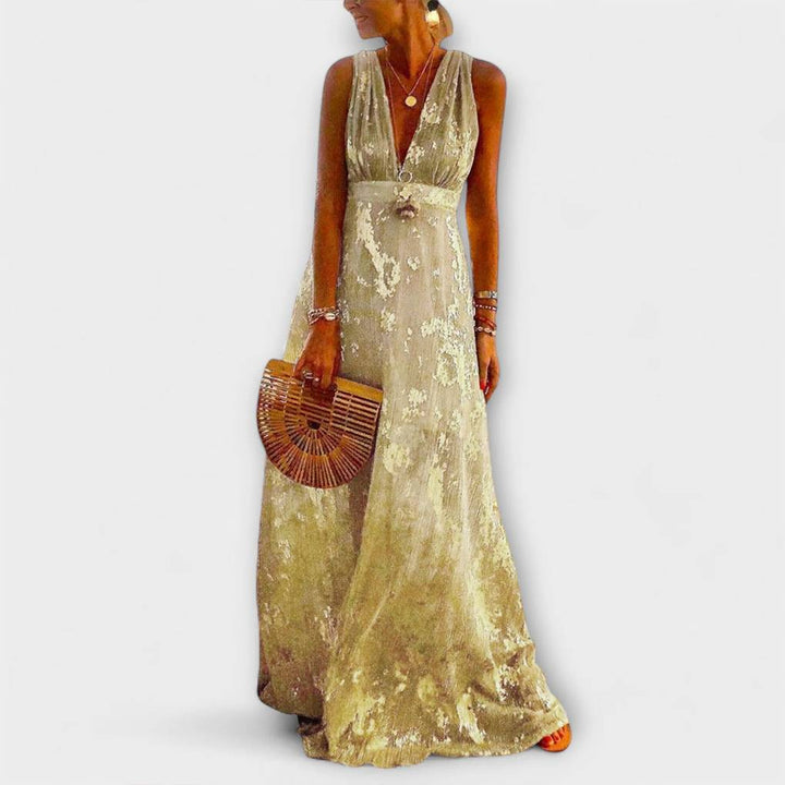 Marini | Abito fluido con paillettes eleganti
