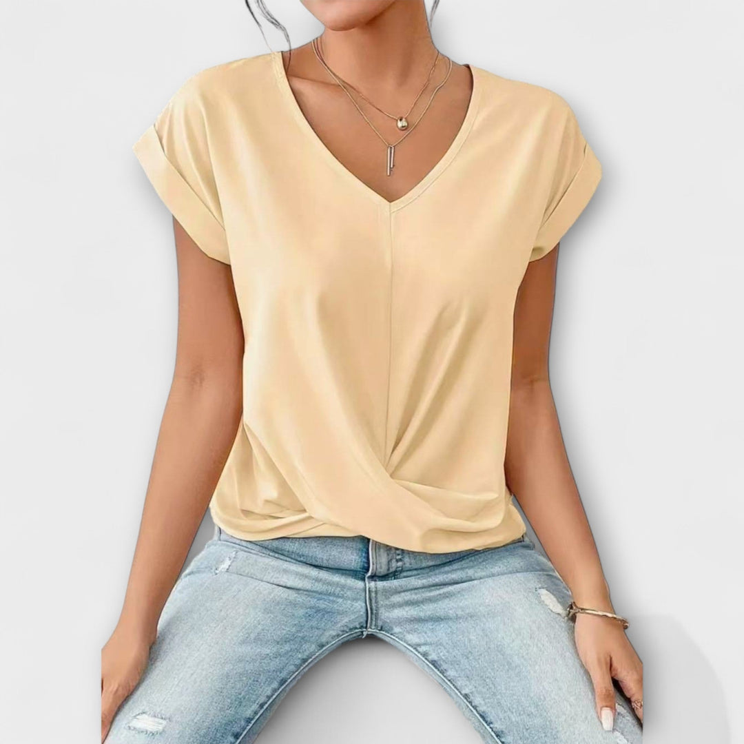Marini | Top elegante con scollo a V