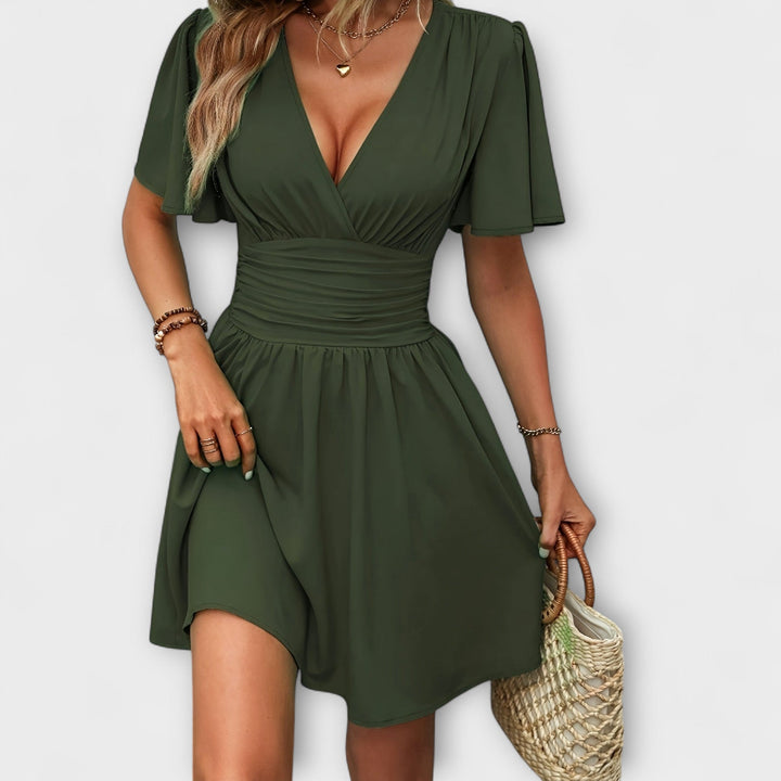 Marini | Abito elegante con scollo a V