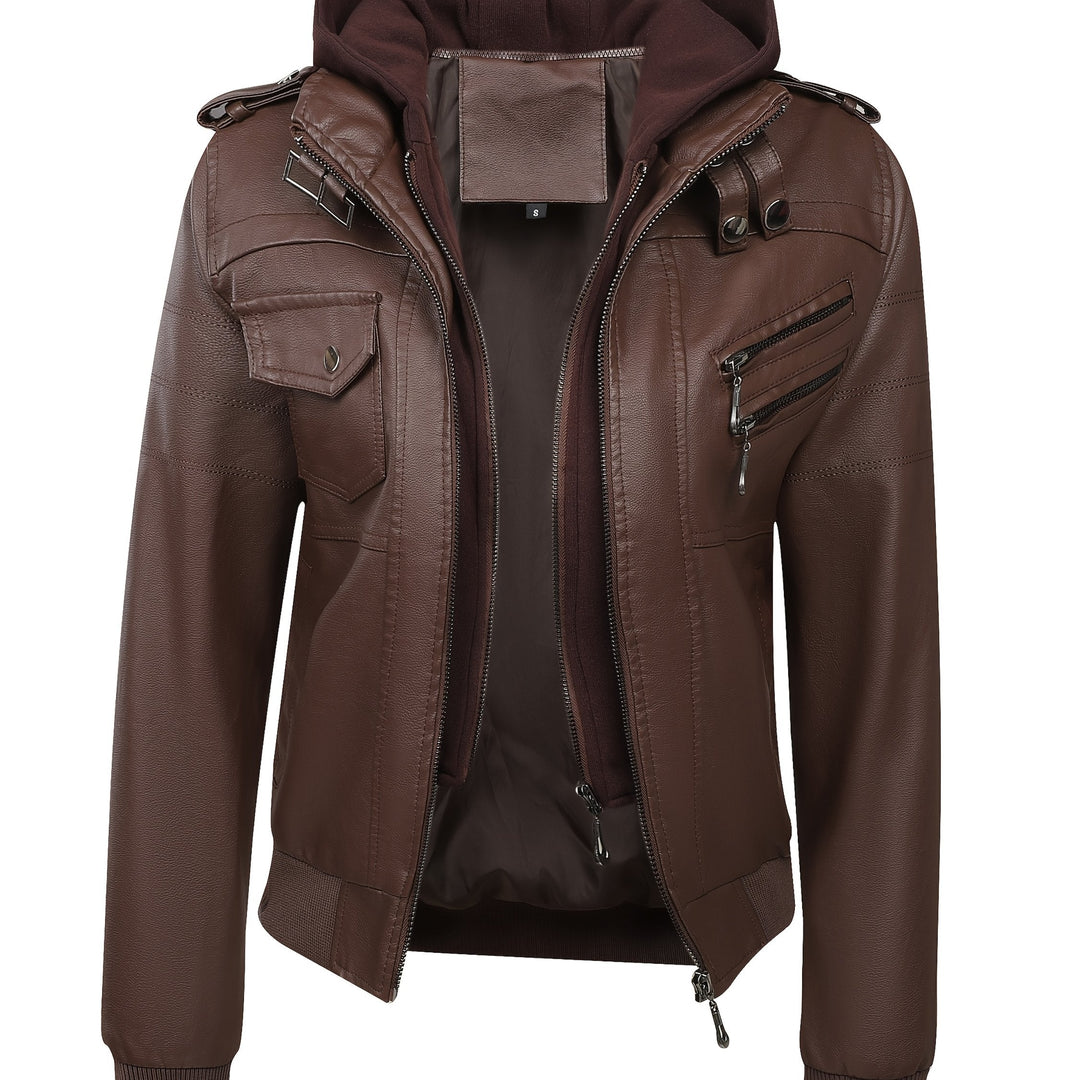 Marini | Giacca in pelle nera elegante