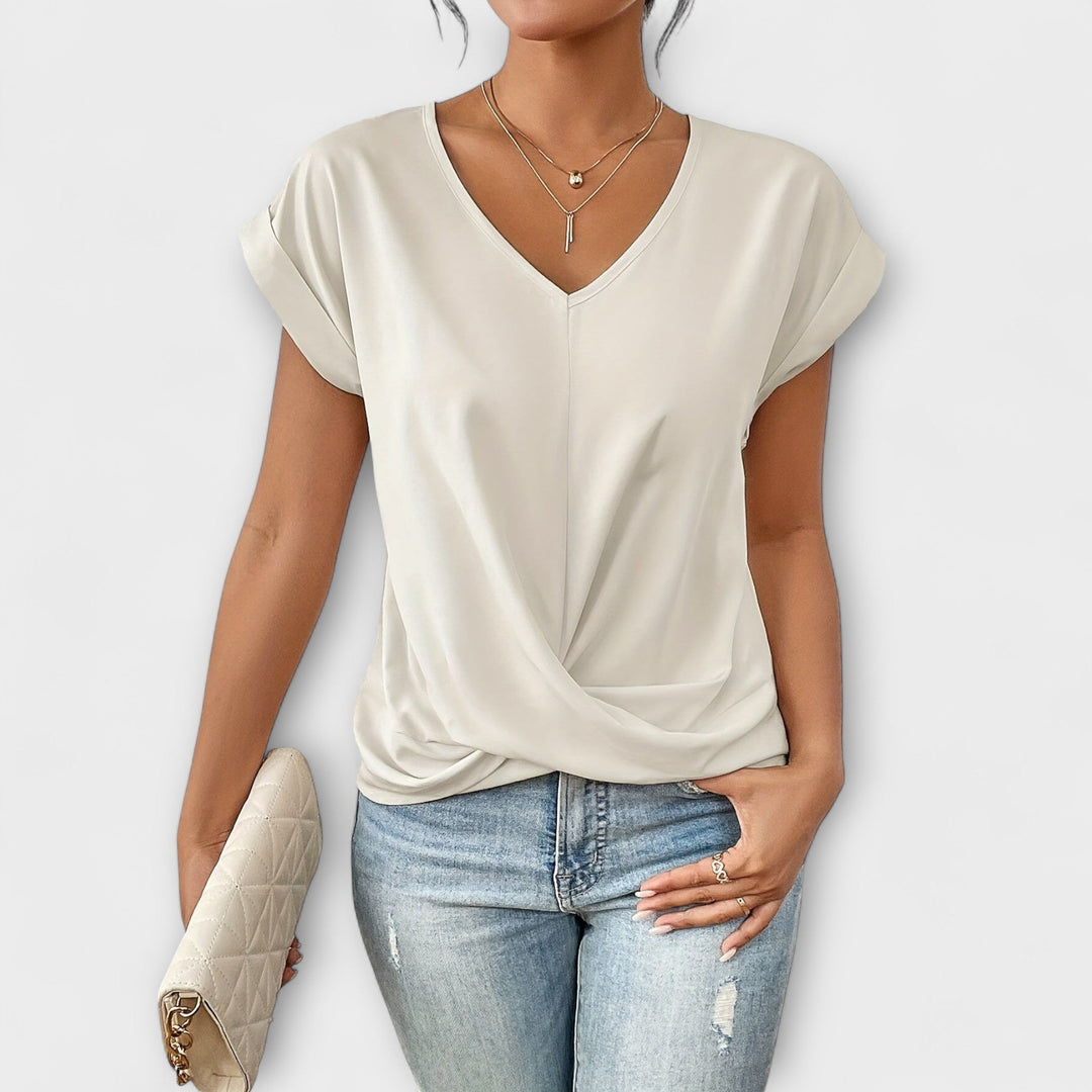 Marini | Top elegante con scollo a V
