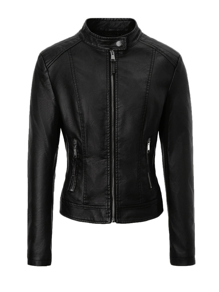 Marini | Giacca moto elegante in pelle