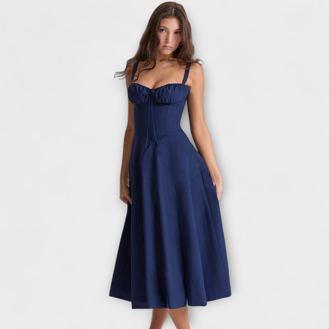 Marini | Abito a bustier floreale elegante