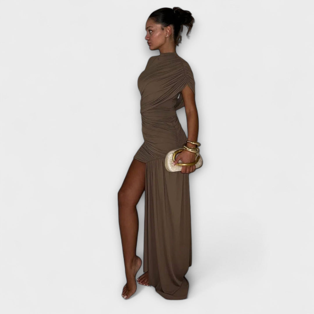 Marini | Abito elegante con plissé da donna