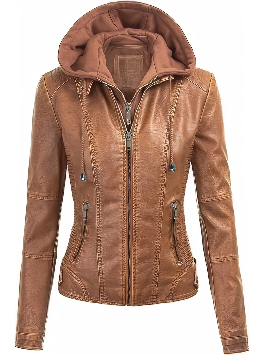 Marini | Giacca nera con cappuccio femminile