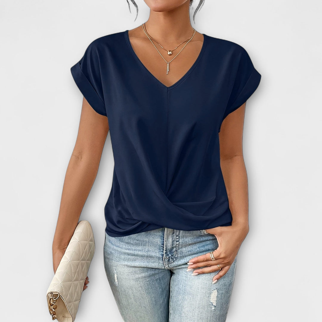Marini | Top elegante con scollo a V