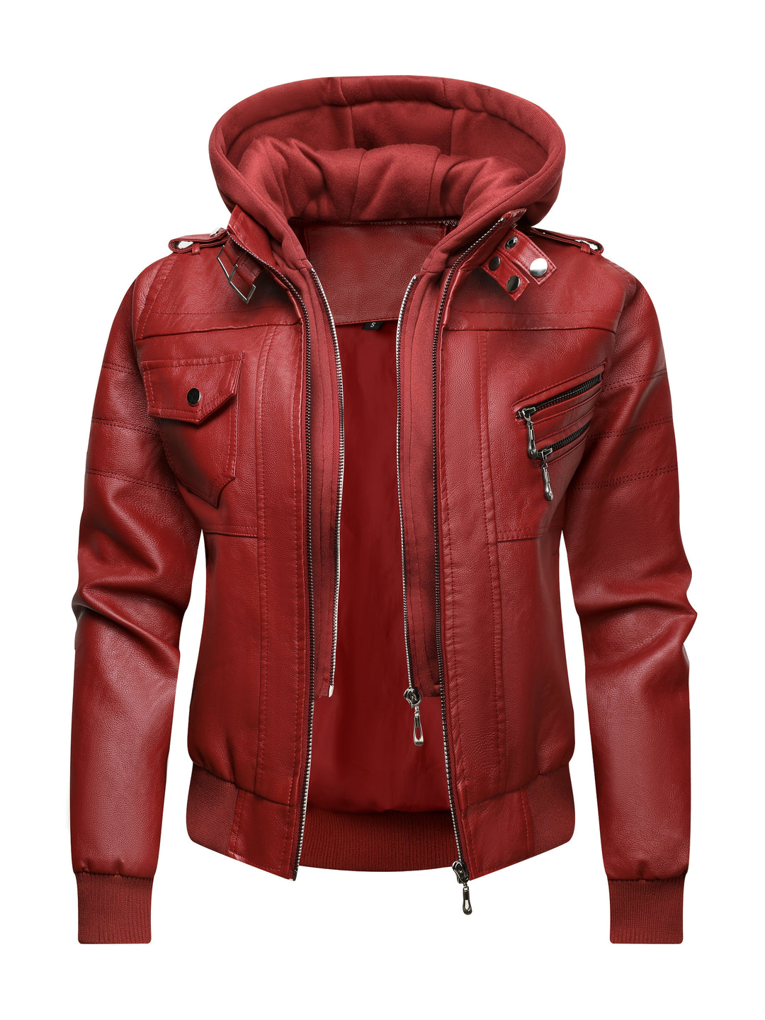 Marini | Giacca in pelle nera elegante