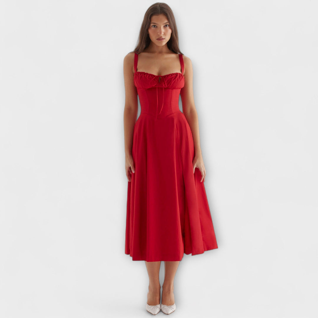 Marini | Abito a bustier floreale elegante