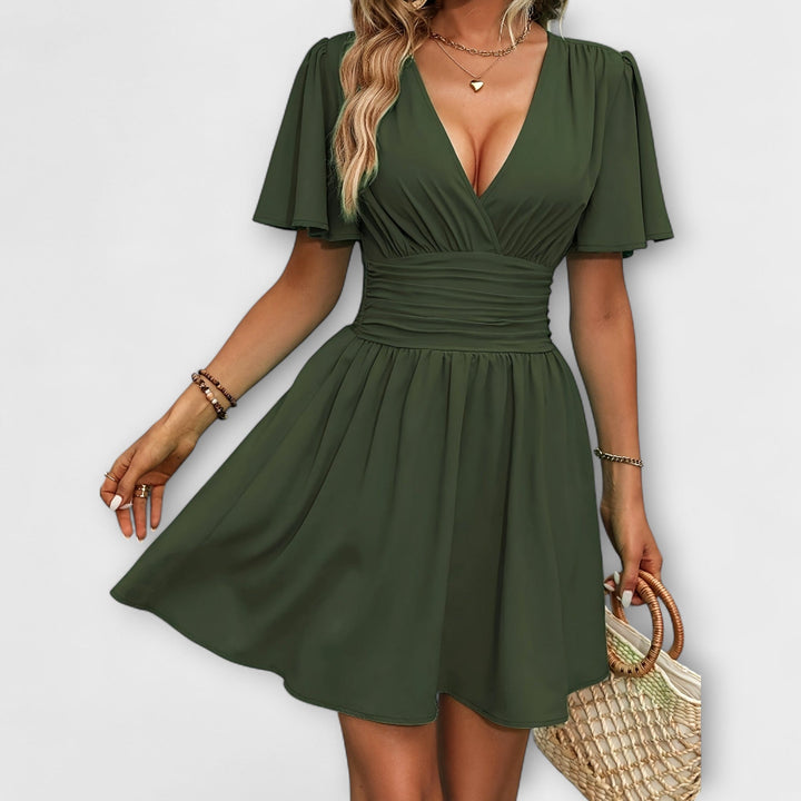 Marini | Abito elegante con scollo a V
