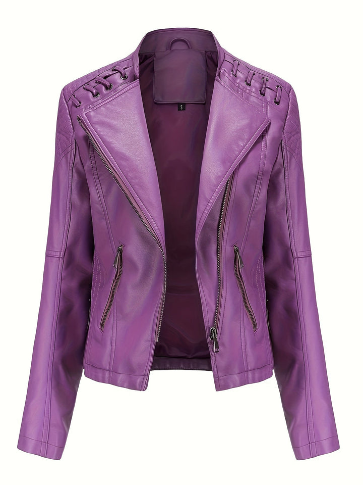 Marini | Giacca biker rosa slim fit