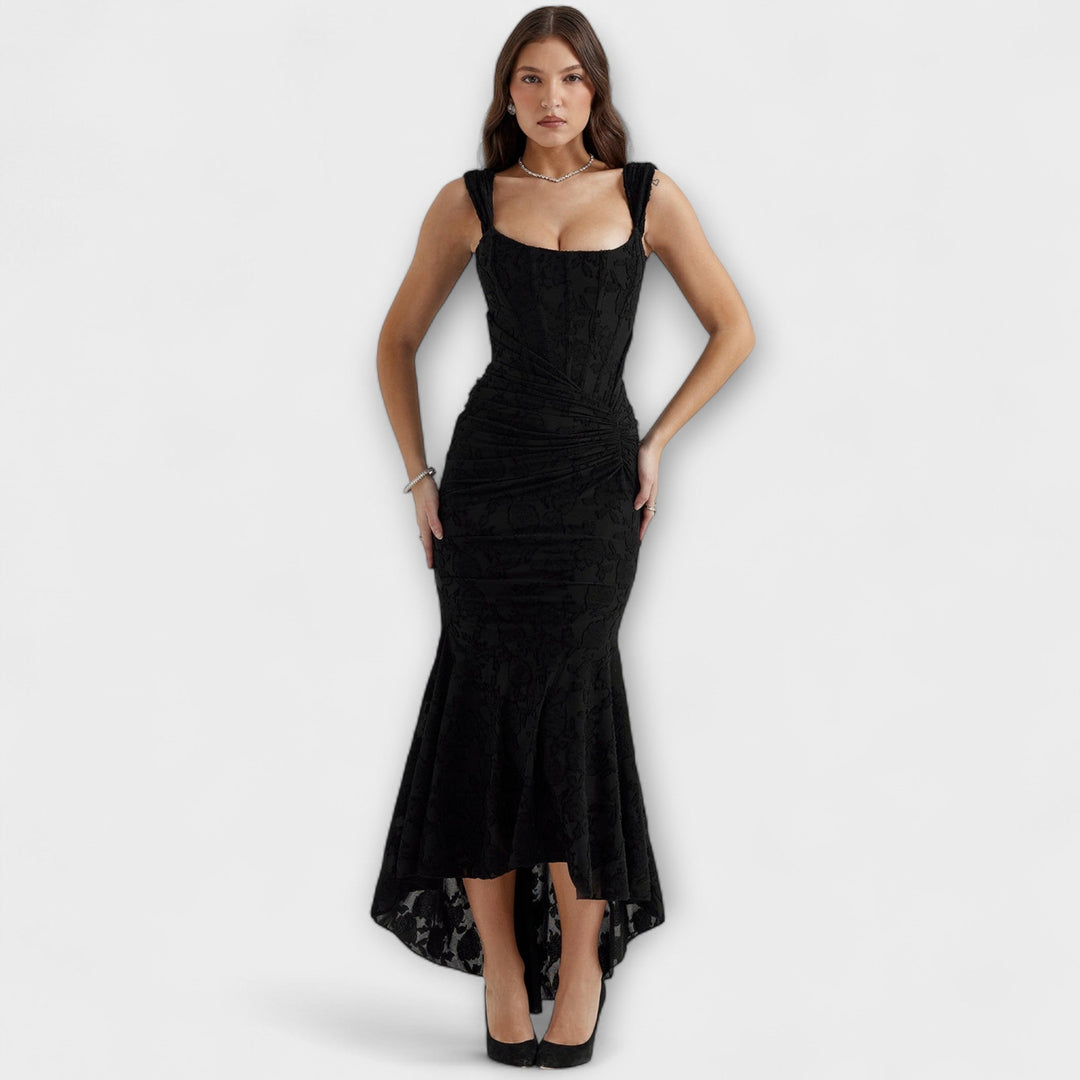 Marini | Abito lungo con corsetto elegante