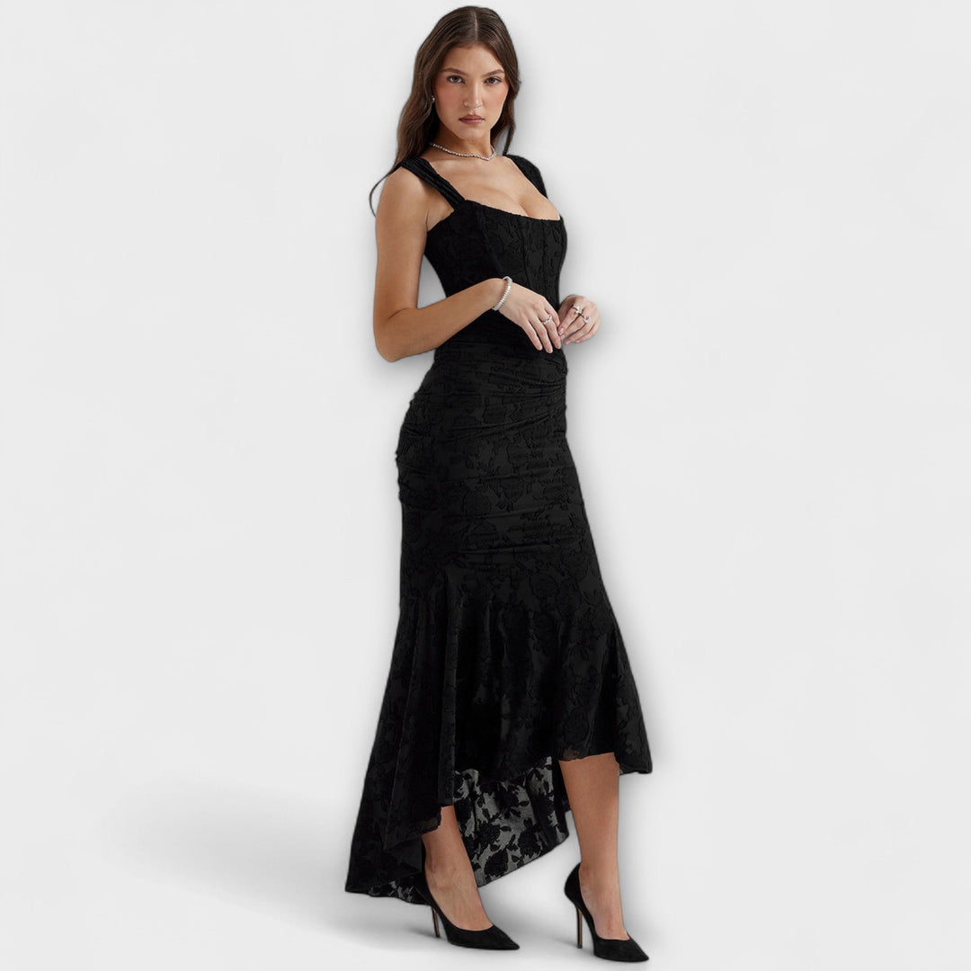 Marini | Abito lungo con corsetto elegante