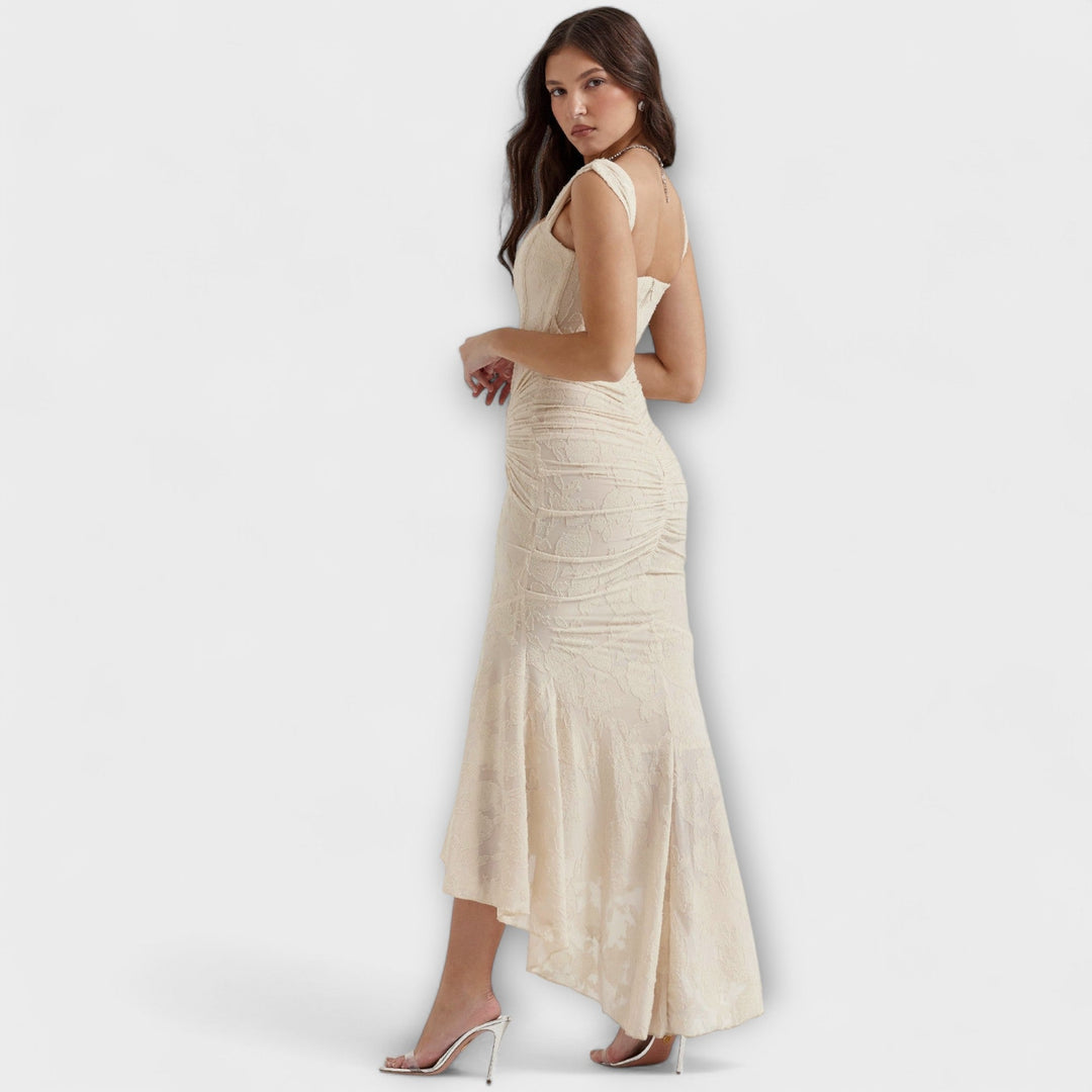 Marini | Abito lungo con corsetto elegante