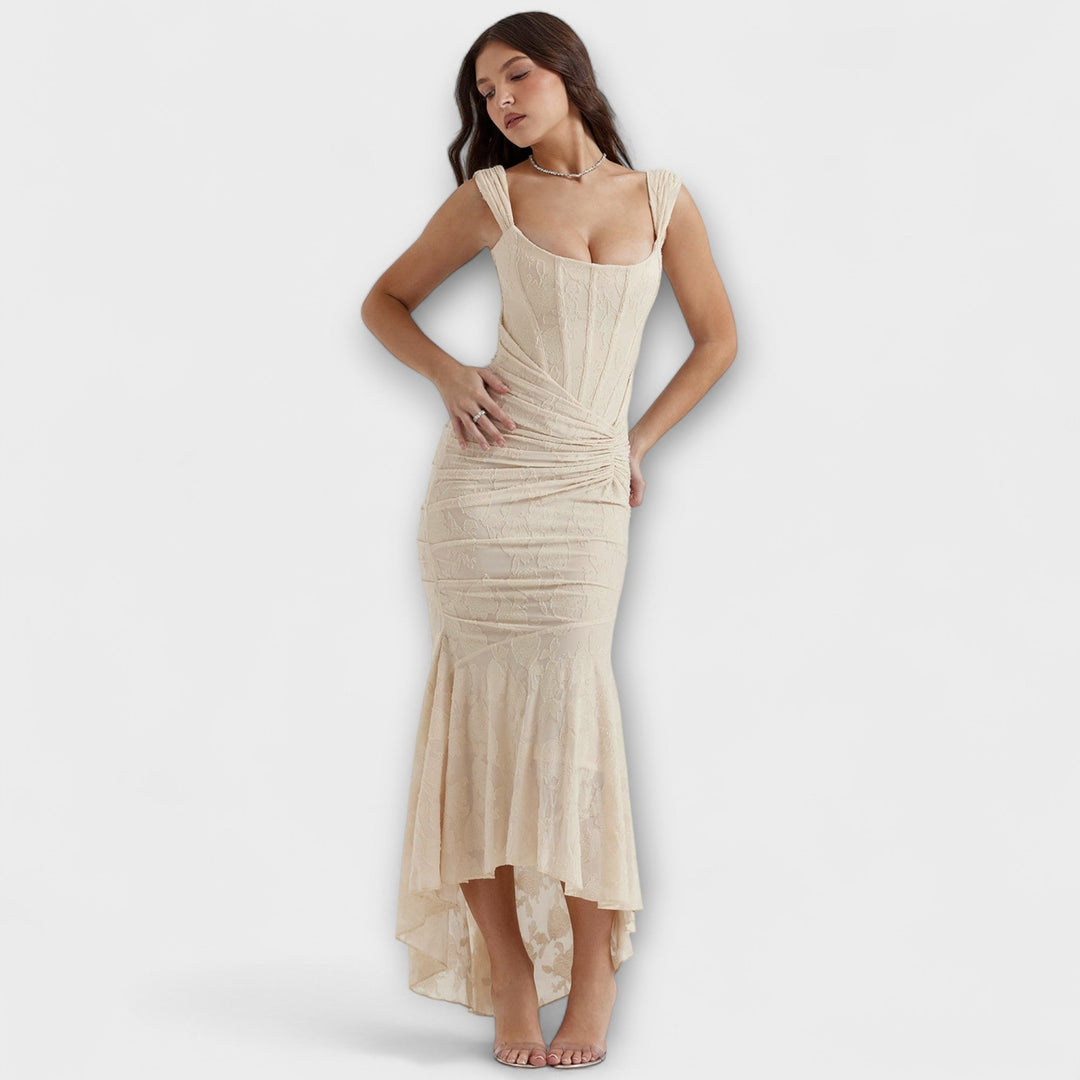 Marini | Abito lungo con corsetto elegante