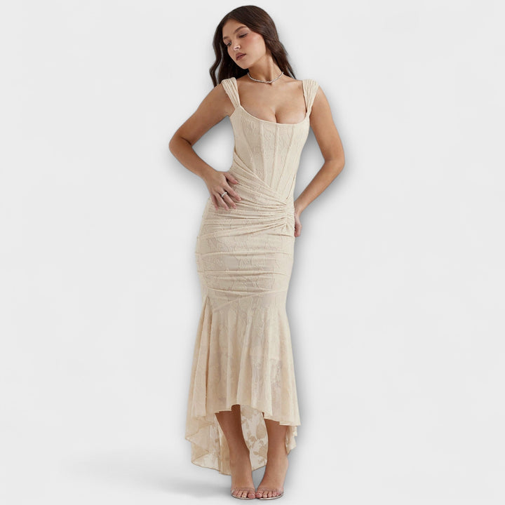 Marini | Abito lungo con corsetto elegante
