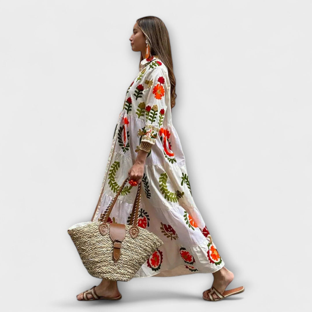 Marini | Raffinato vestito floreale da donna