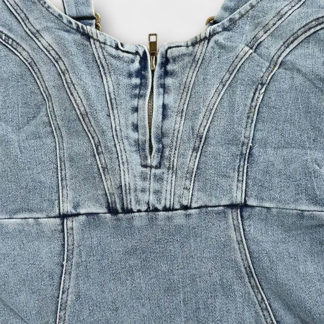 Marini | Vestito in denim con spalline
