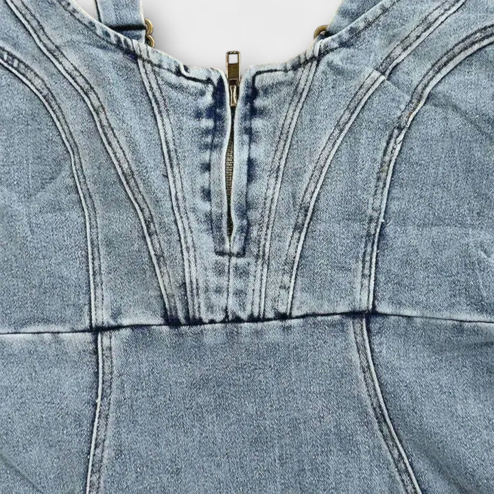 Marini | Vestito in denim con spalline
