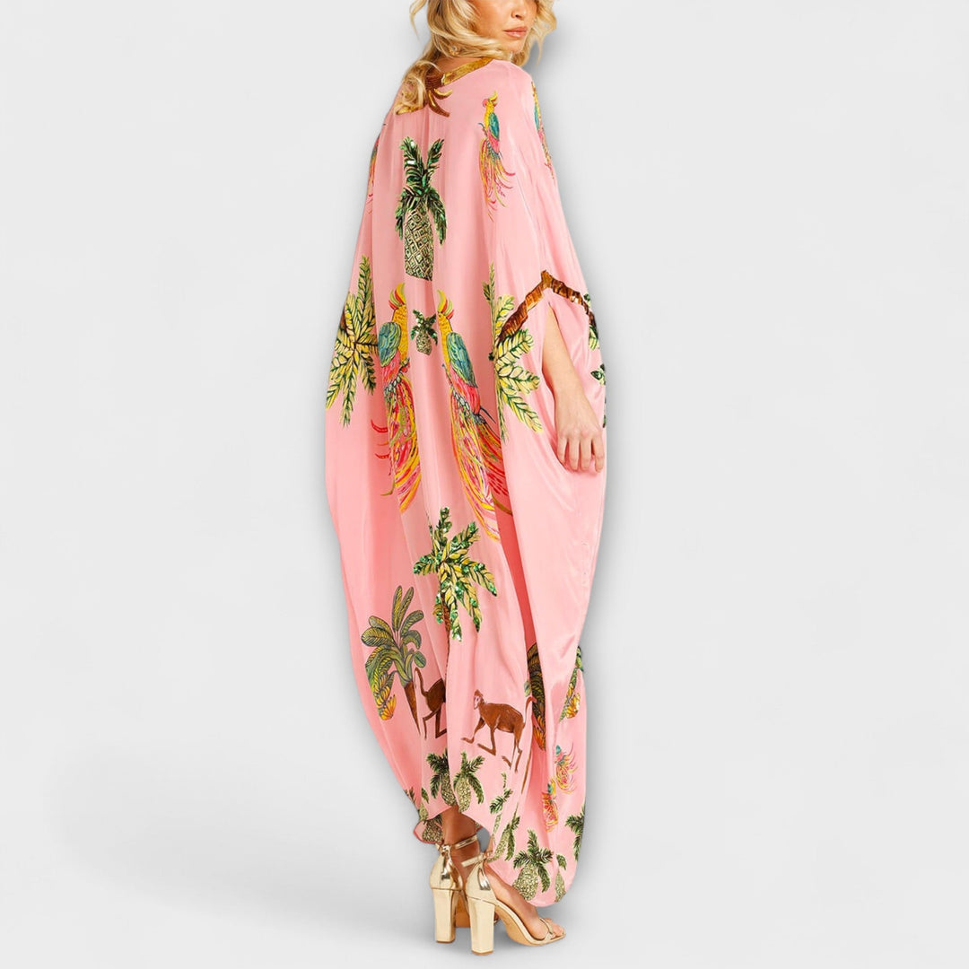 Marini | Abito elegante con stampa palme