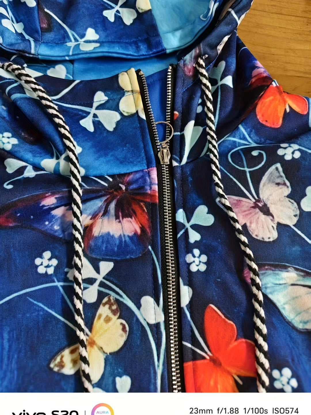 Marini | Giacca leggera con fiori e farfalle