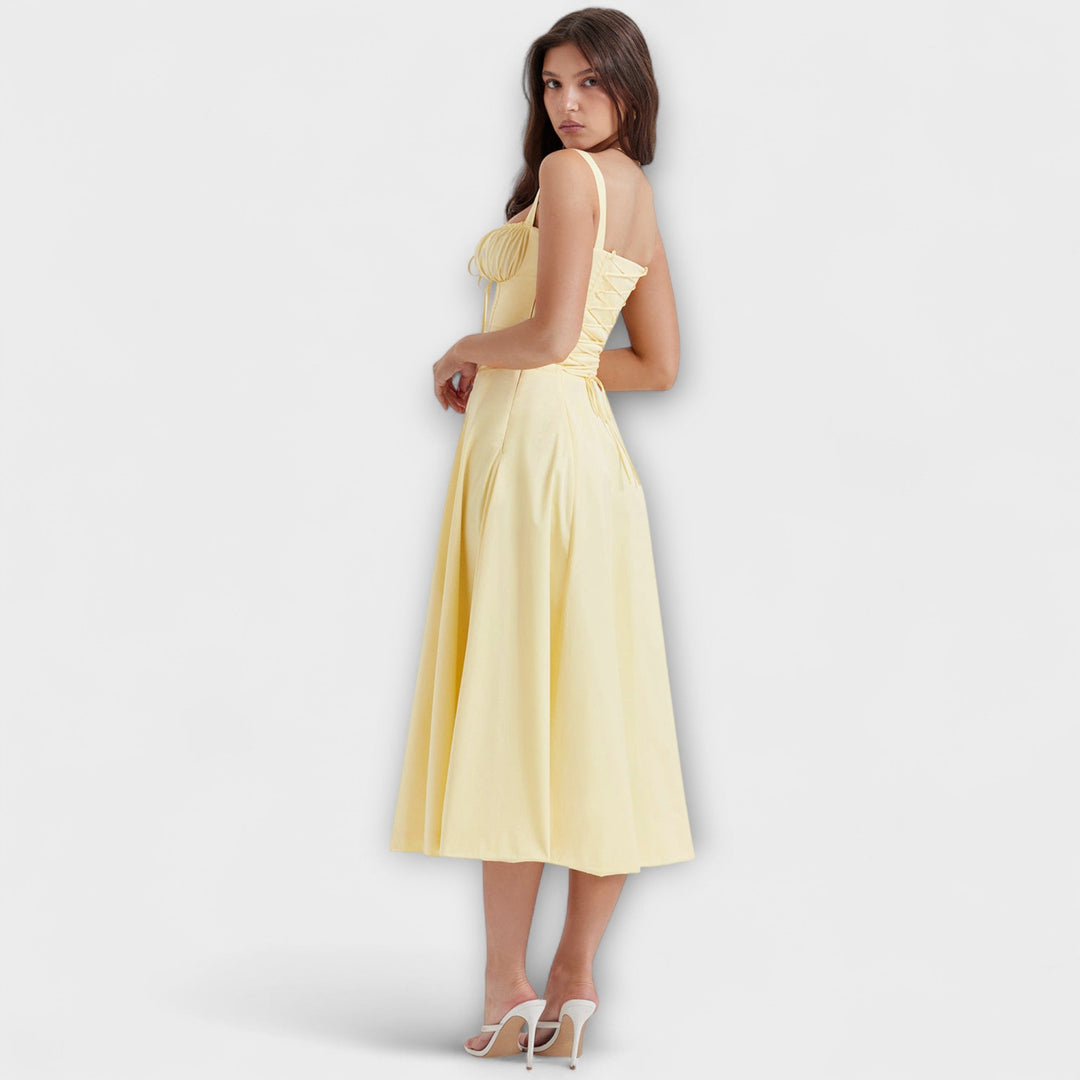 Marini | Abito a bustier floreale elegante
