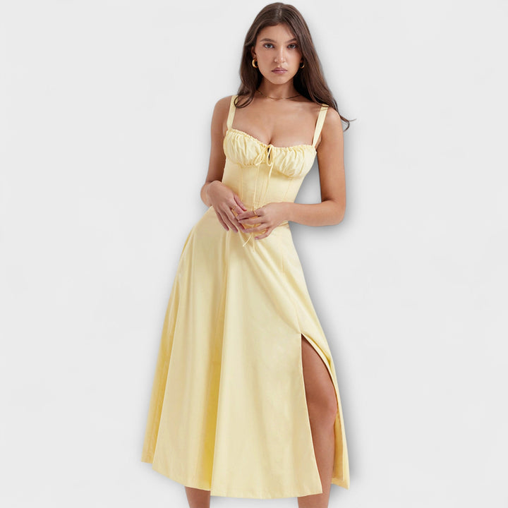 Marini | Abito a bustier floreale elegante